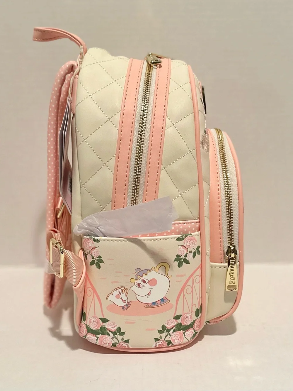 Loungefly Disney NWT Beauty & The Beast Quilted Belle Mini Backpack
